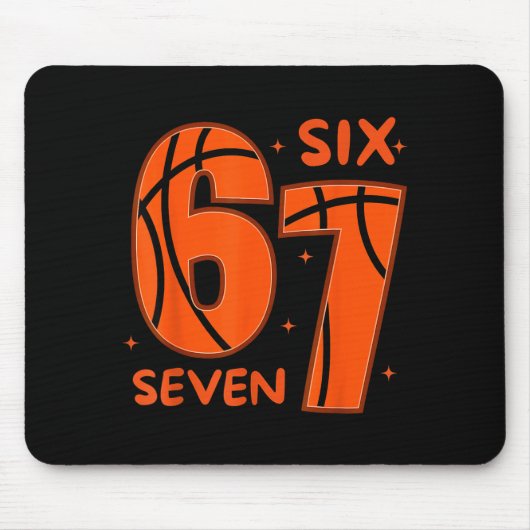67 Basketball Six Seven 6 7 Meme 6  Mousepad (Vorne)