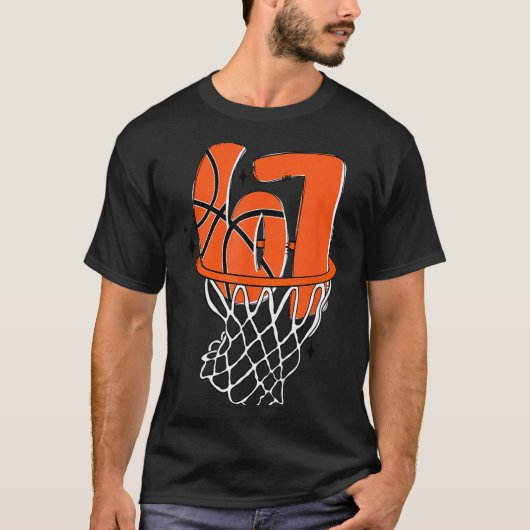 67 Basketball Six Seven 6 7 Meme Funny 67 Basketba T-Shirt (Vorderseite)