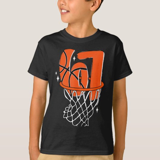 67 Basketball Six Seven 6 7 Meme Funny 67 Basketba T-Shirt (Vorderseite)
