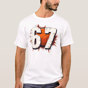 67 Basketball Six Seven Lustiger Sport Spieler Mem T-Shirt