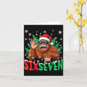 67 Bigfoot Six Seven Hands Christmas Holiday Boys  Karte (Gelbe Blume)