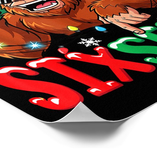 67 Bigfoot Six Seven Hands Christmas Holiday Boys Poster (Ecke)