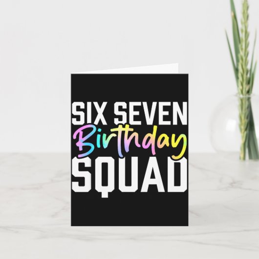 67 Birthday Squad Funny Six Seven Meme Kids Birthd Karte (Vorderseite)