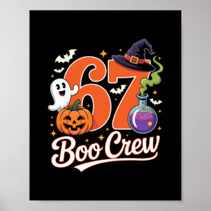 67 Boo Crew Lustiger Halloween-Geist Hexe Kürbis S Poster