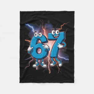67 Brainrot Italienisches Meme Lustig 67 Kinderkos Fleecedecke