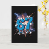 67 Brainrot italienisches Meme lustig 67 Kinderkos Karte (Gelbe Blume)