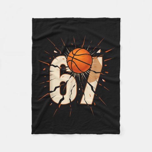 67 Brainrot Jugend Basketball Drip - Lustige Kinde Fleecedecke (Vorderseite)