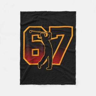 67 Brainrot Jugend Golf Drip - Lustige Kinder 67  Fleecedecke