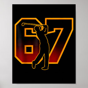 67 Brainrot Jugend Golf Drip - Lustige Kinder 67  Poster