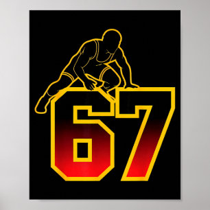 67 Brainrot Jugend Wrestling Drip - Lustige Kinder Poster