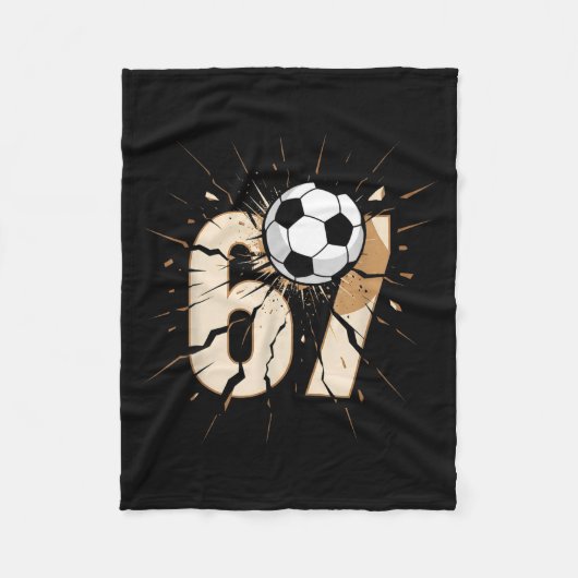 67 Brainrot Jugendfußball Drip - Lustige Kinder 67 Fleecedecke (Vorderseite)