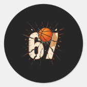 67 Brainrot Youth Basketball Drip - Funny Kids 67 Runder Aufkleber (Vorderseite)