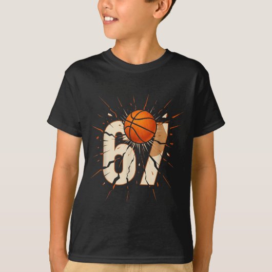 67 Brainrot Youth Basketball Drip - Funny Kids 67  T-Shirt (Vorderseite)