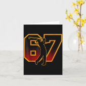 67 Brainrot Youth Golf Drip - Funny Kids 67  Karte (Gelbe Blume)