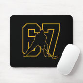 67 Brainrot Youth Ice Hockey Drip - Funny Kids 67  Mousepad (Mit Mouse)