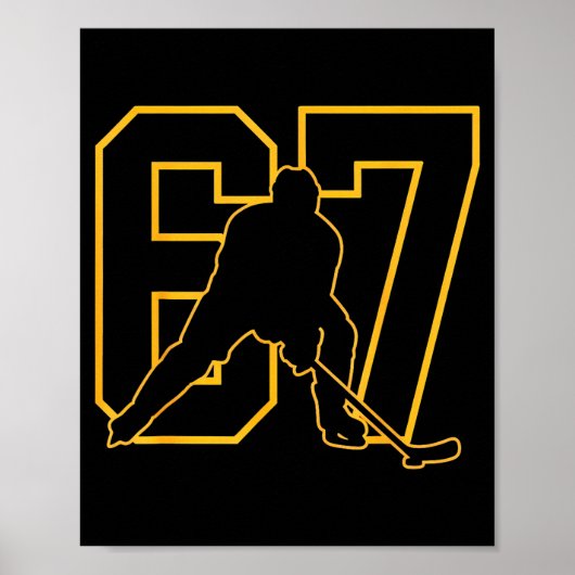 67 Brainrot Youth Ice Hockey Drip - Funny Kids 67 Poster (Vorne)