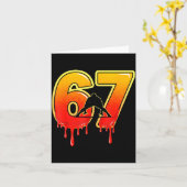 67 Brainrot Youth Wrestling Drip - Funny Kids 67 Karte (Gelbe Blume)