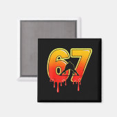 67 Brainrot Youth Wrestling Drip - Funny Kids 67  Magnet (Vorderseite/Rückseite)