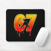 67 Brainrot Youth Wrestling Drip - Funny Kids 67 Mousepad (Mit Mouse)