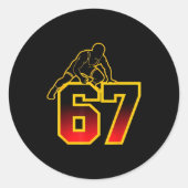 67 Brainrot Youth Wrestling Drip - Funny Kids 67  Runder Aufkleber (Vorderseite)