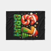 67 Bruh Christmas Candy Cane Gingerbread Design Xm Fleecedecke (Vorderseite (Horizontal))