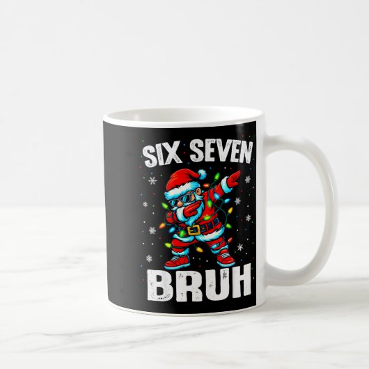 67 Bruh Christmas Six Seven Meme Dab Santa Kaffeetasse (Rechts)