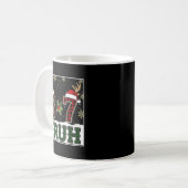 67 Bruh Funny Christmas Plaid Antlers Santa Hat Me Kaffeetasse (Vorderseite Links)
