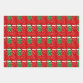 67 Bruh Funny Christmas Red and Green Santa Hat Geschenkpapier Set (Vorderseite 2)