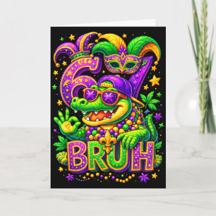 67 Bruh Krokodil Mexiko Mardi Gras Urlaub Karte