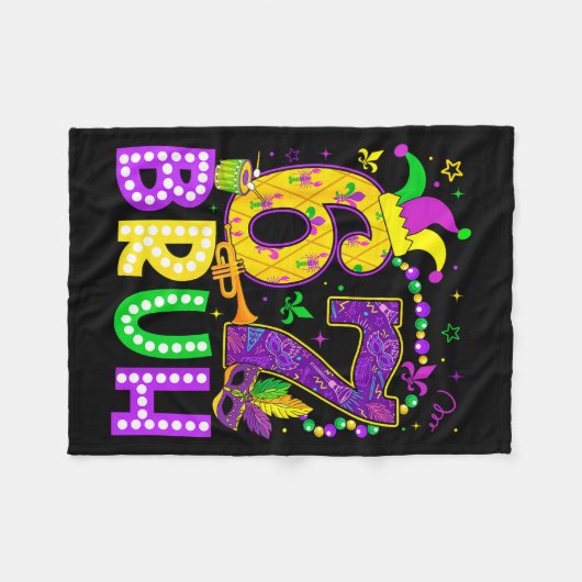 67 Bruh Mardi Gras Funny Carnival Meme Slang Gen A Fleecedecke (Vorderseite (Horizontal))