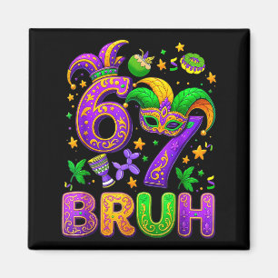 67 Bruh Mardi Gras Narr maske New Orleans _1  Magnet
