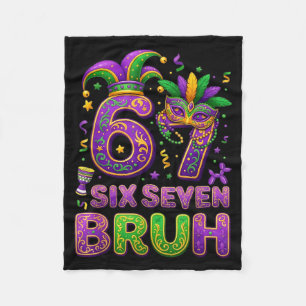 67 Bruh Mardi Gras Narr Maske New Orleans Fleecedecke