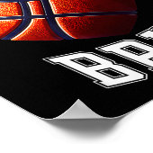 67 Bruh Meme Basketball Six Seven Heart Funny Poster (Ecke)