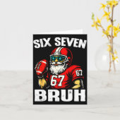 67 Bruh Meme Christmas Football Santa Six Seven  Karte (Gelbe Blume)