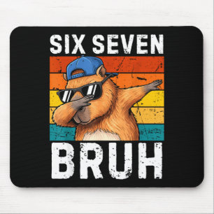 67 Bruh Meme Lustig 6 7 Capybara Für Jungen Kinder Mousepad
