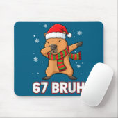 67 Bruh Six Seven Meme Capybara Christmas Kids Boy Mousepad (Mit Mouse)