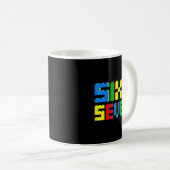 67 Building Blocks For Kids Boys Six Seven Funny 6 Kaffeetasse (VorderseiteRechts)