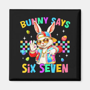 67 Bunny Says Six Seven Kunstwerk Magnet