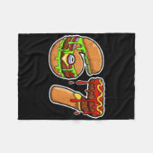67 Burger Pizza Food Fusion Delight  Fleecedecke (Vorderseite (Horizontal))