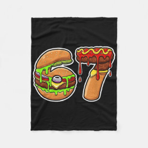 67 Burger Pizza Food Fusion Delight Fleecedecke
