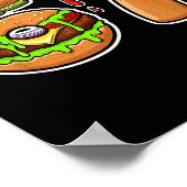 67 Burger Pizza Food Fusion Delight  Poster (Ecke)