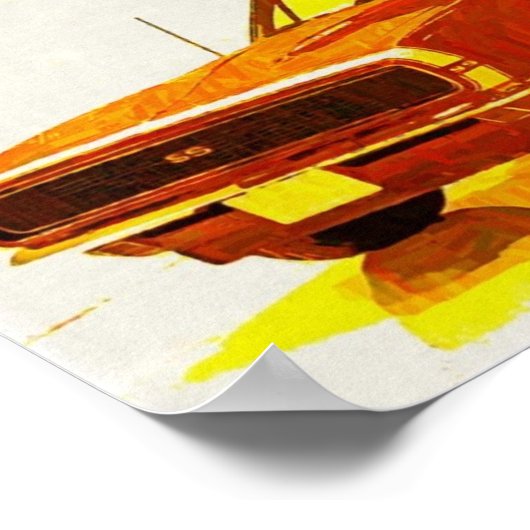 67 Camaro Impressionist Poster (Ecke)