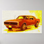 67 Camaro Impressionist Poster (Vorne)