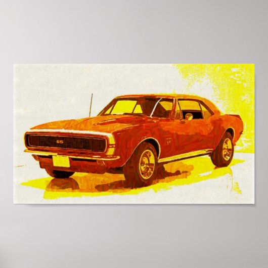 67 Camaro Impressionist Poster (Vorne)