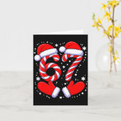 67 Candy Canes Santa  Karte (Gelbe Blume)