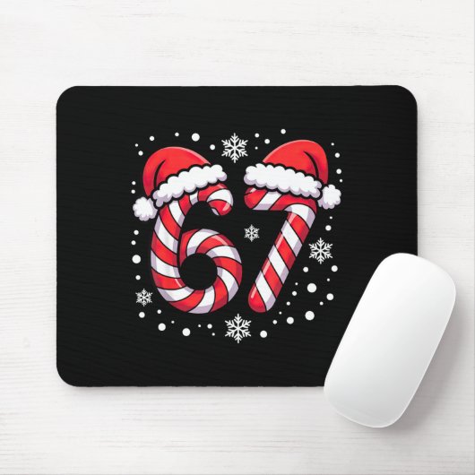 67 Candy Canes Santa Mousepad (Mit Mouse)