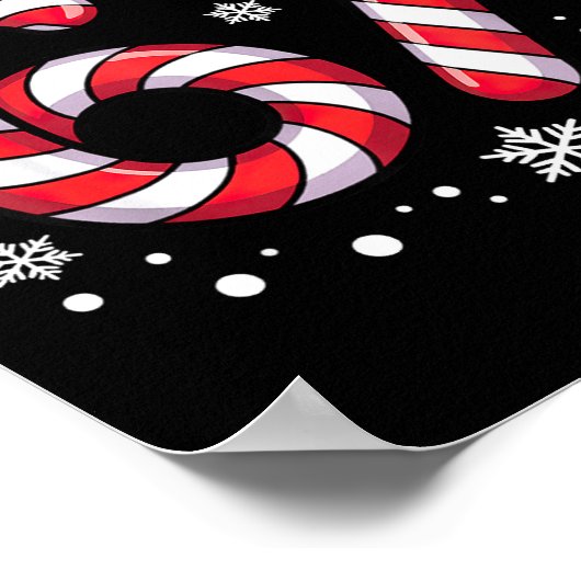 67 Candy Canes Santa  Poster (Ecke)