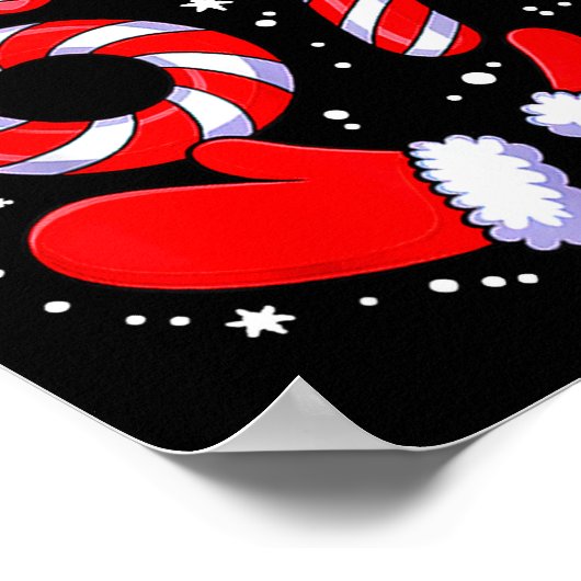 67 Candy Canes Santa  Poster (Ecke)