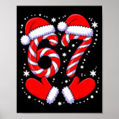 67 Candy Canes Santa  Poster (Vorne)