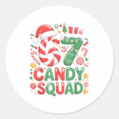 67 Candy Squad Christmas Brainrot Funny Xmas Light Runder Aufkleber (Vorderseite)